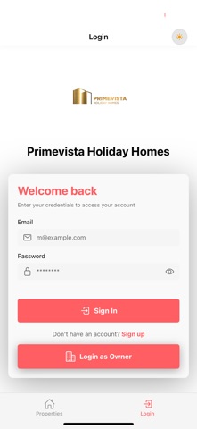 Primevista Holidayhomes screenshot