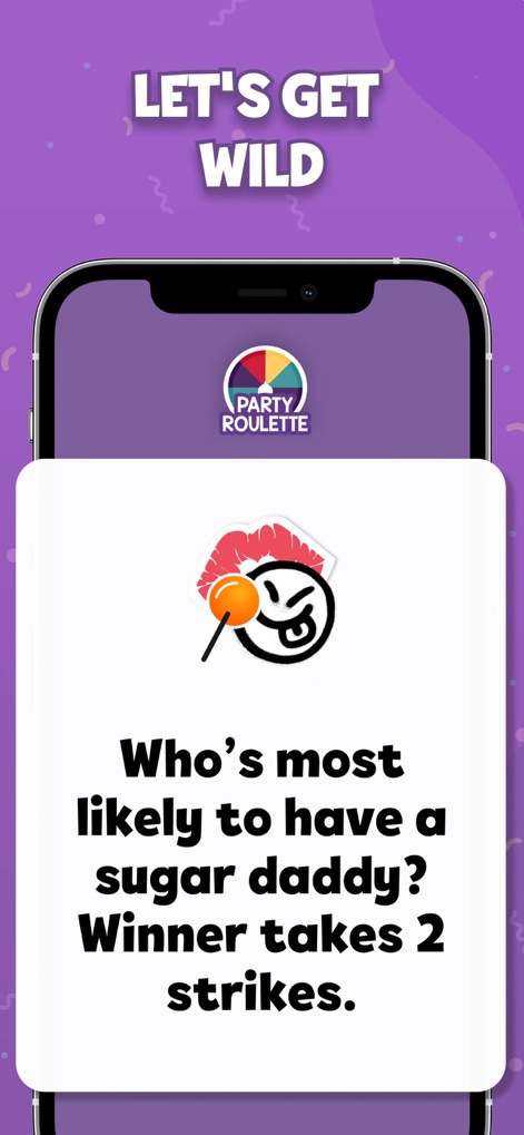 Party Roulette: Group Games - This tool presents engaging prompts like "Who's most likely to..." questions, highlighted by the playful "Hot" mode icon, designed to spark laughter and revealing conversations among friends.