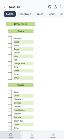 Shopping Lists App iPhone screenshot