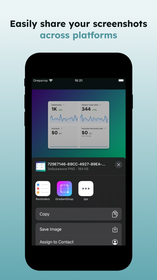 #4. GradientSnap - Screenshot tool (iOS) 由: Nazar Kalinchuk