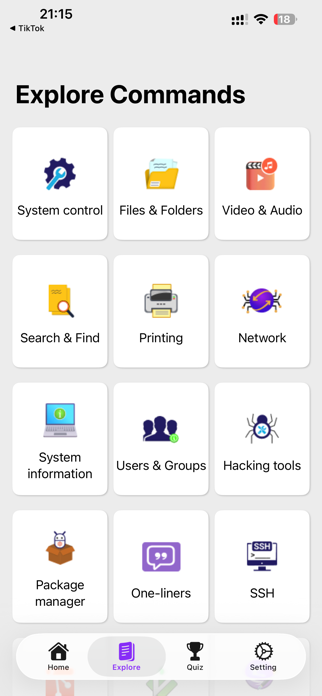 Learn Linux Commands Screenshot 1 of 6
