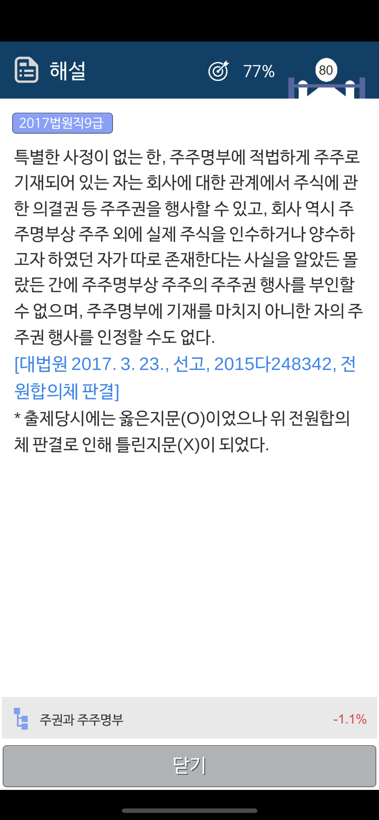 알파로 상법 OX