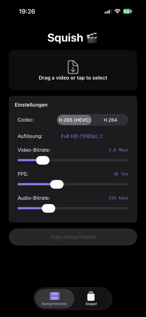 Squish Video Compresor screenshot 3