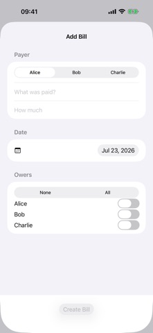 PayForMe app screenshot