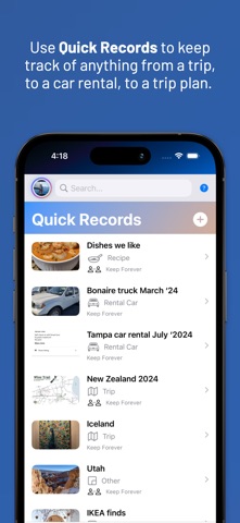 Just In Case: organized, clean screenshot