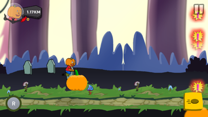 Screenshot #1 pour Perry the Pumpkin - Broom Dash