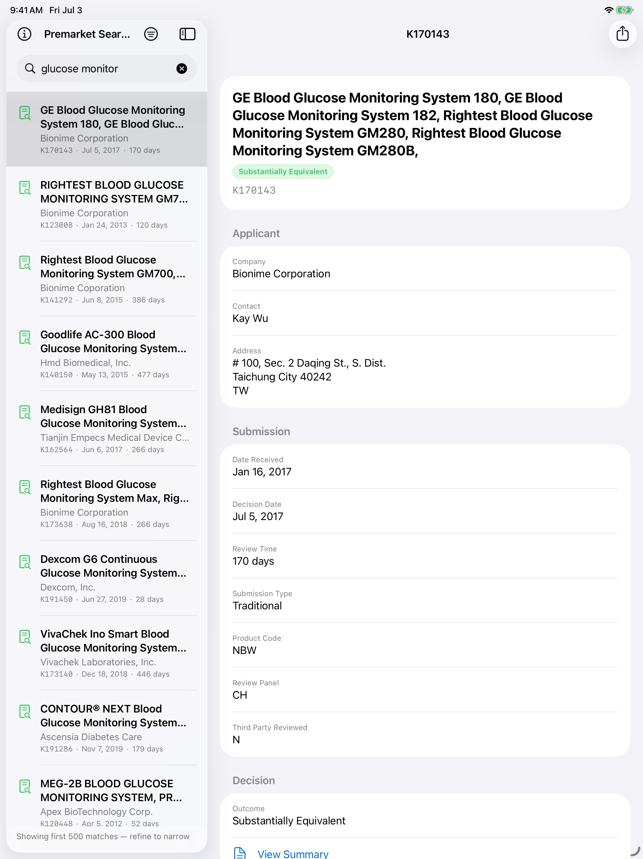 Premarket Search screenshot 6