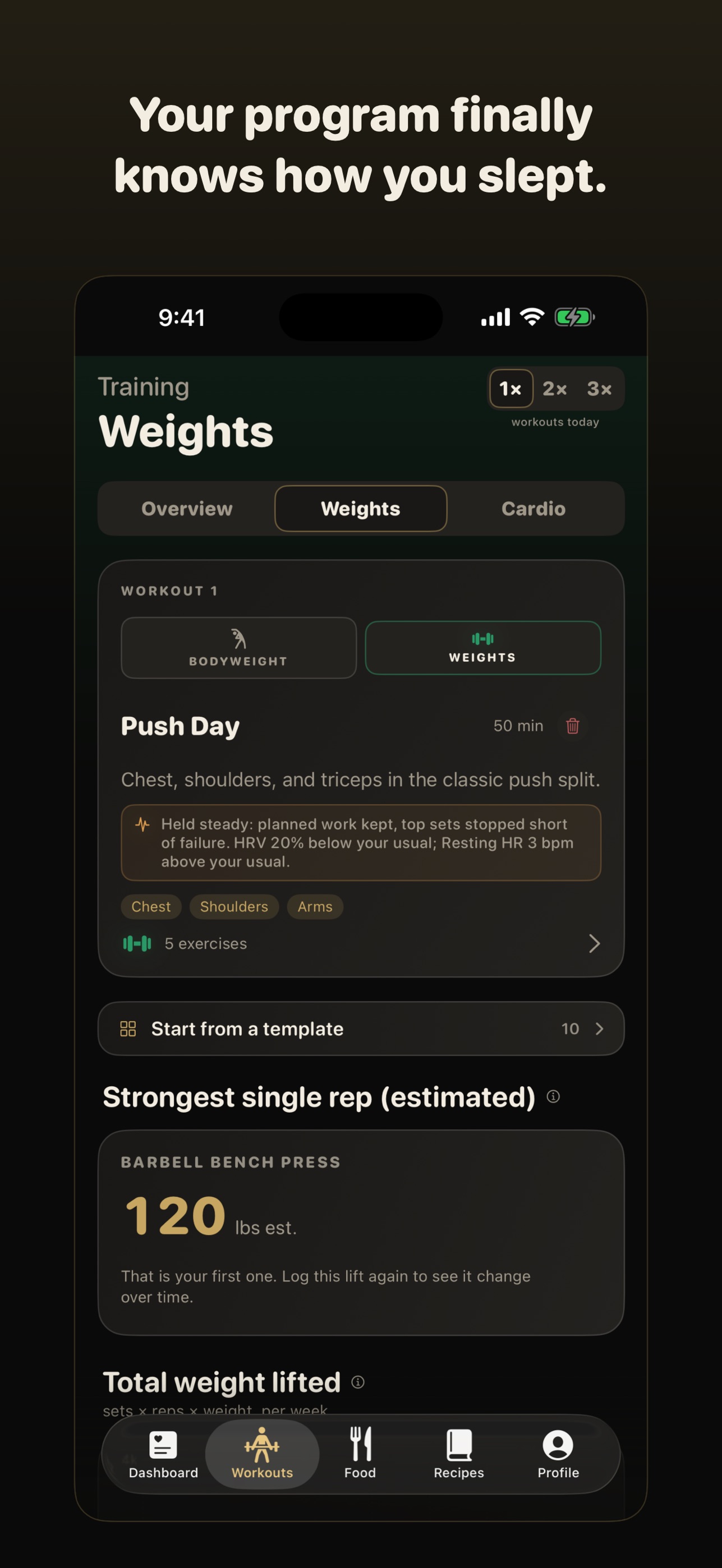Screenshot 1 of Vitalis: AI Lifting Coach