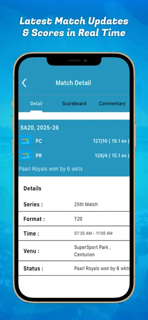 Live Cricket TV Scores iPhone screenshot 4