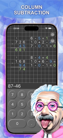 Column Math Solver for schools iPhone screenshot