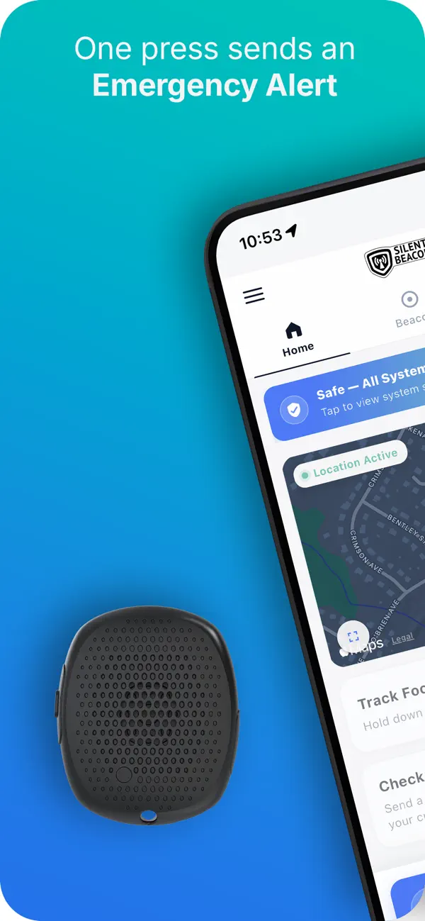 Screenshot #1 pour Safety App for Silent Beacon