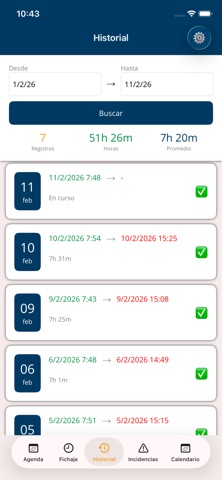ControlHorarioApp screenshot
