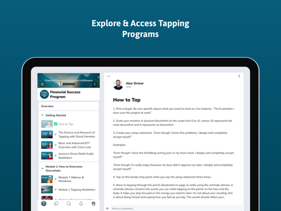 The Tapping Hub iPad screenshot 2 - Health & Fitness app