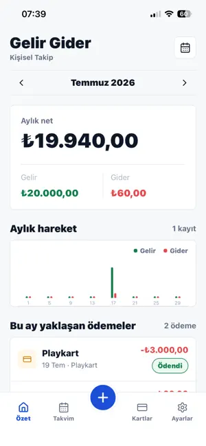Gelir Gider: Personal Budget screenshot 1