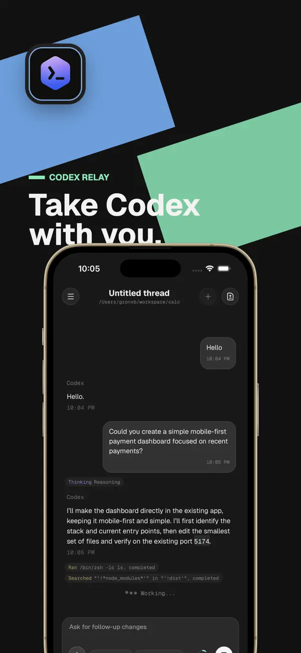 #1. Codex Relay (iOS) De: Kang Sungyu