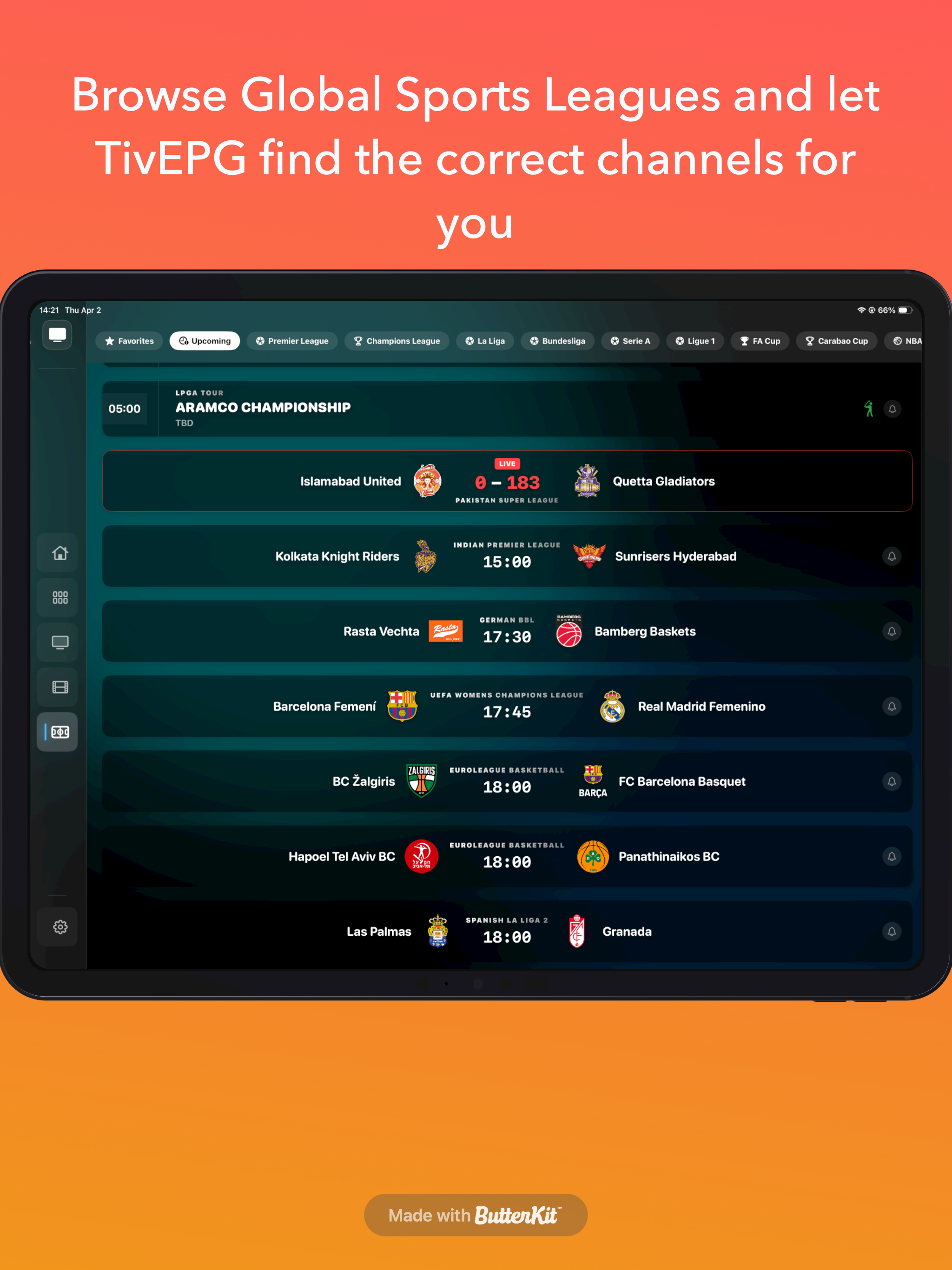 TivEPG: IPTV Player Sports Hub screenshot 12