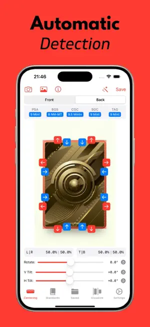 Card Centering Calculator: CCC screenshot 2