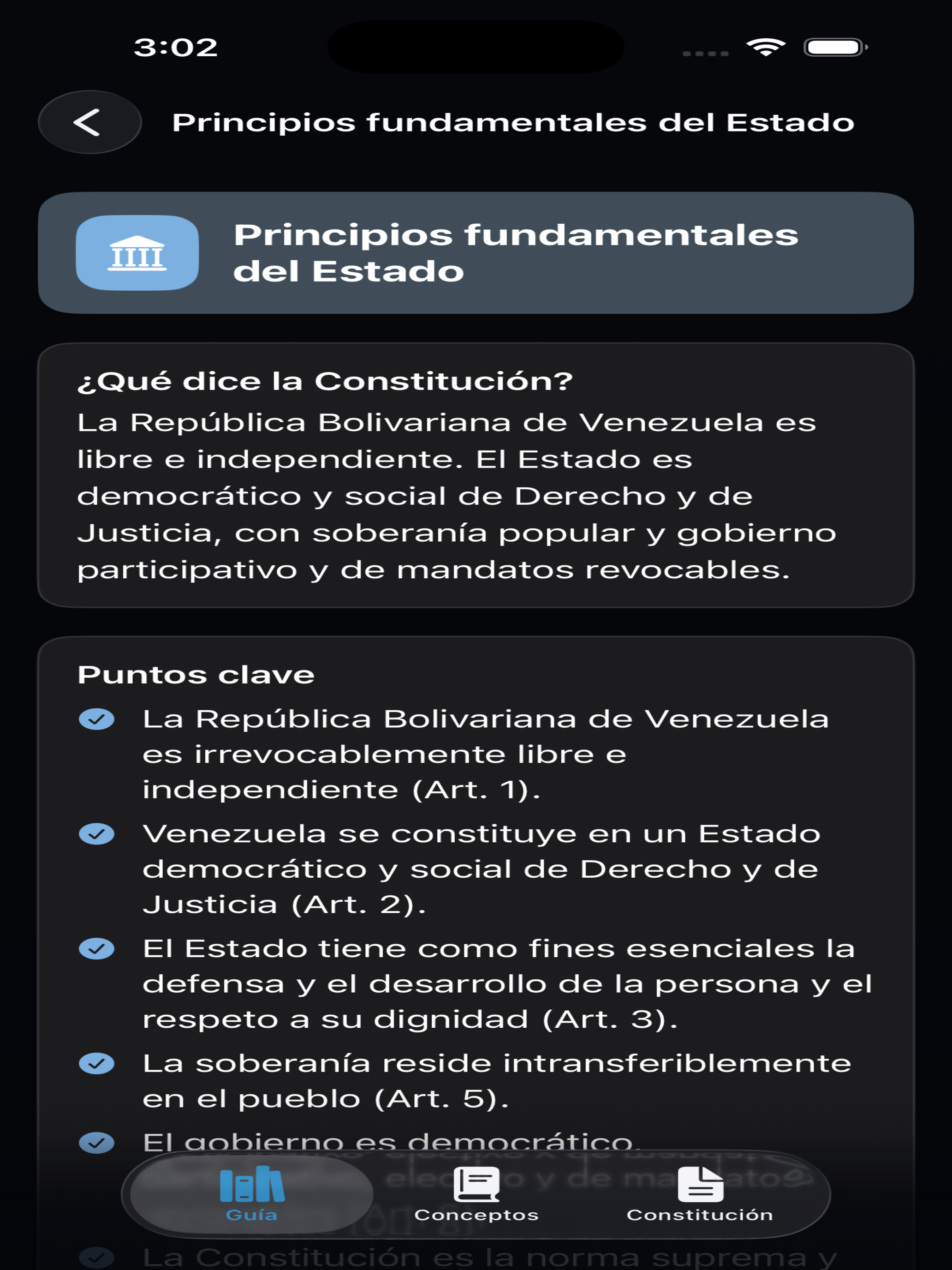 Constitución de Venezuela screenshot 14
