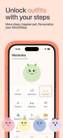 MochiStep: Step Counter Pet iPhone screenshot
