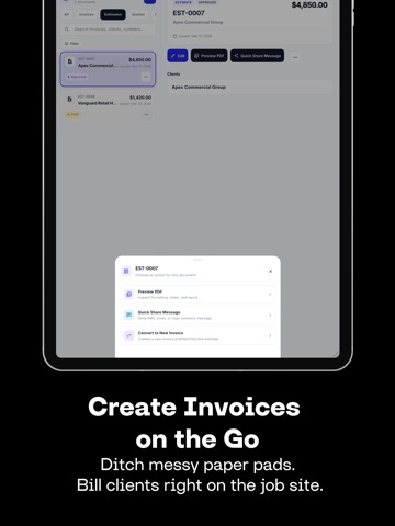 Invoice Maker ▸ Estimate Maker iPad screenshot