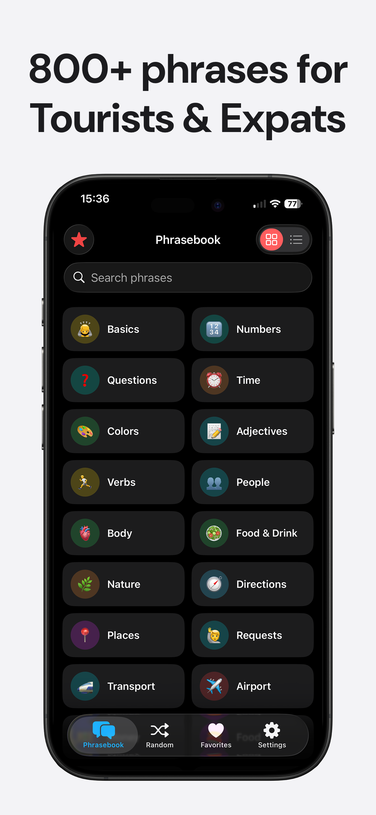 Japanese Phrasebook — Speak screenshot 2