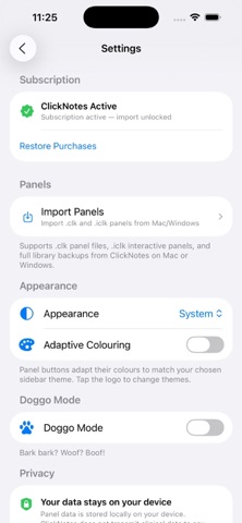 ClickNotes screenshot