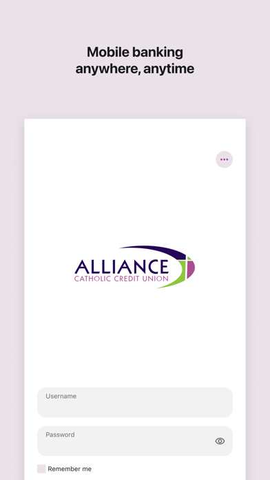 Alliance Catholic Credit Union Screenshot