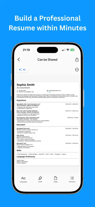 Resume AI - CV Maker & Builder: Screenshot 1 von 5