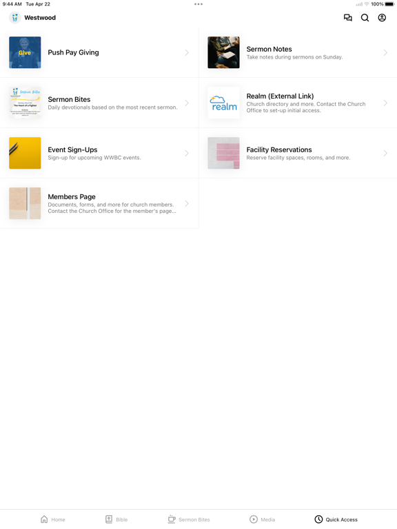 Westwood Cary iPad screenshot 4 - Education app