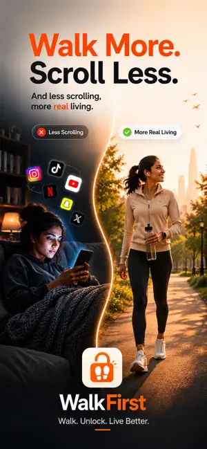Walk to Unlock Apps: WalkFirst screenshot 1