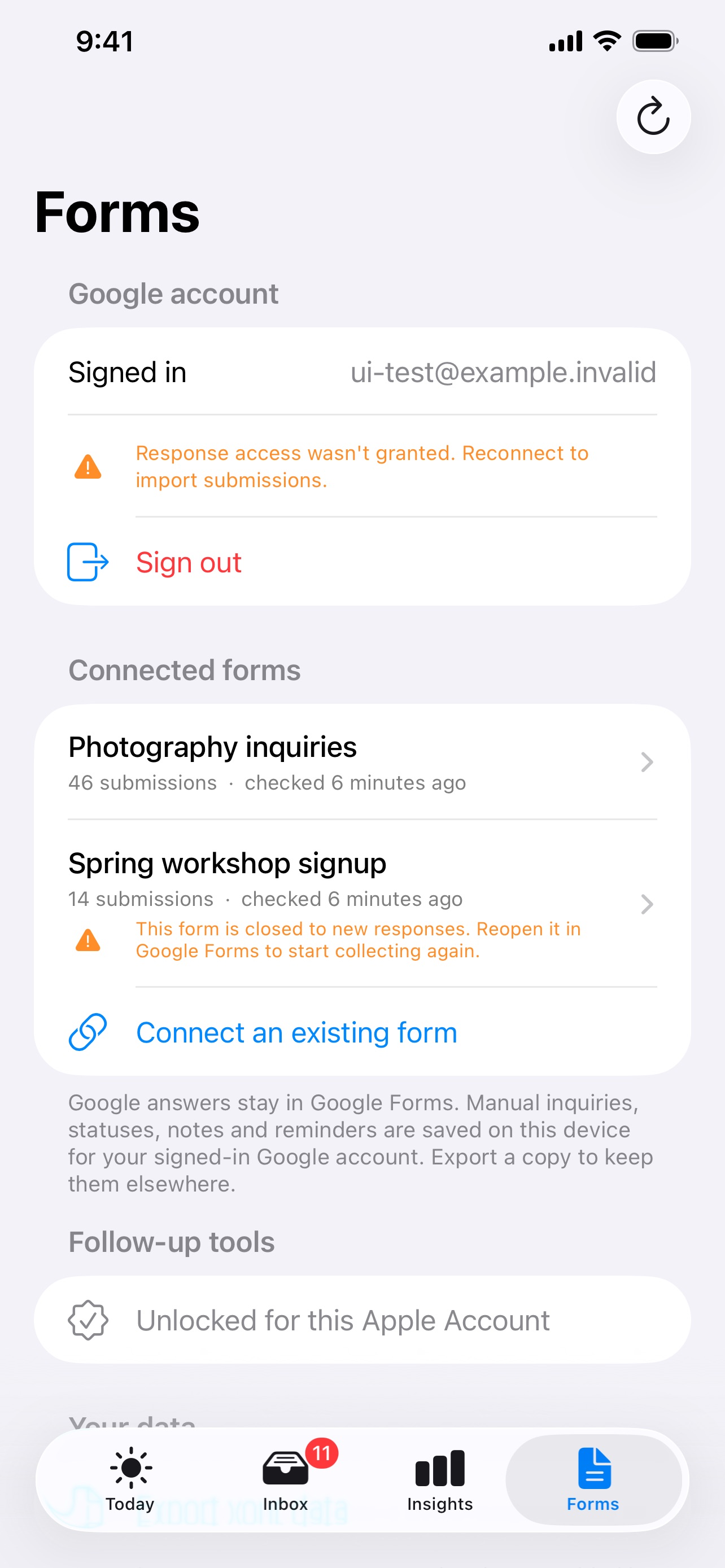 Screenshot 4 of Formbox: Inquiry Follow-Ups