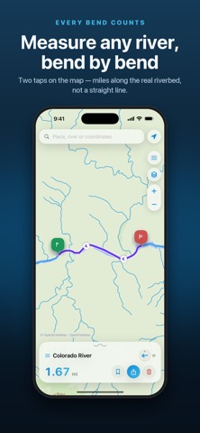 River Ruler: Length & Map iPhone screenshot
