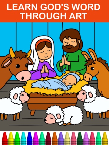 Bible Coloring Book for Kids iPad screenshot