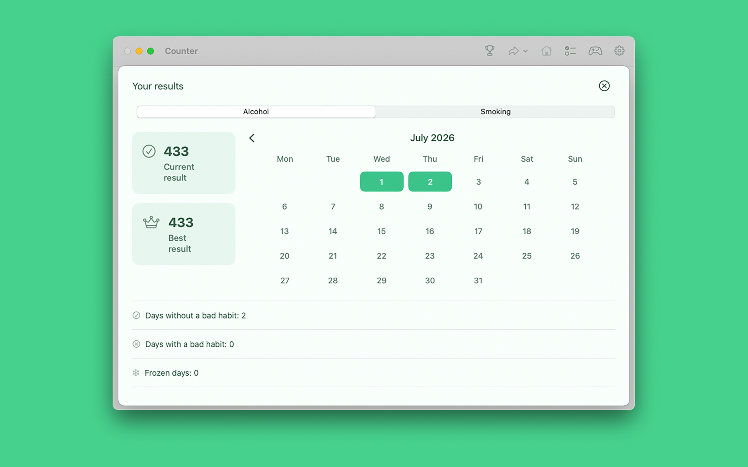 Day counter: bad habits screenshot 15