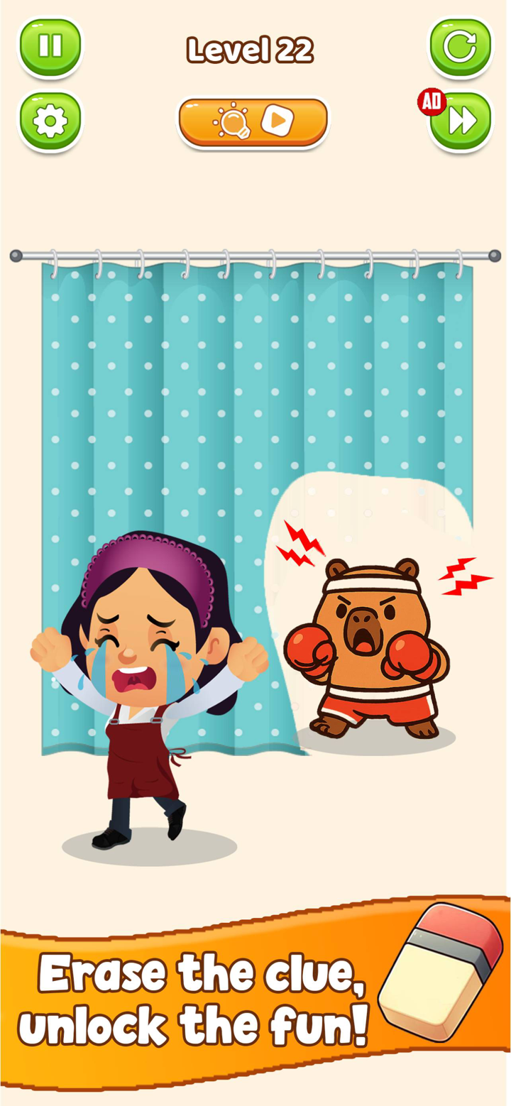 擦除寻找水豚谜题 screenshot 1