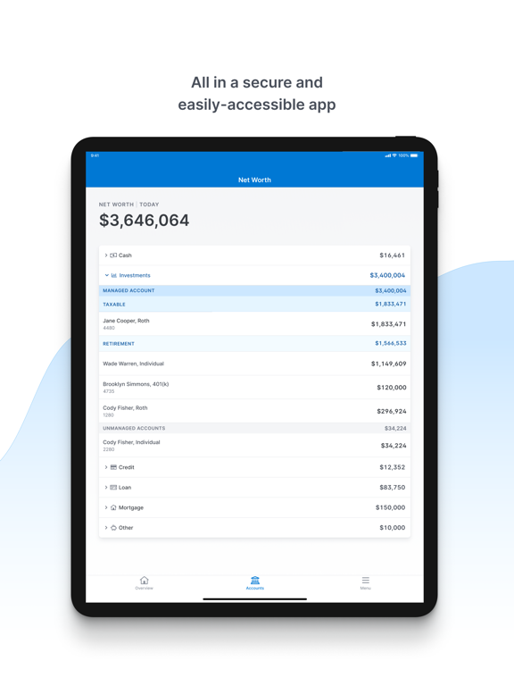 Choice Wealth Advisors iPad screenshot 4 - Finance app