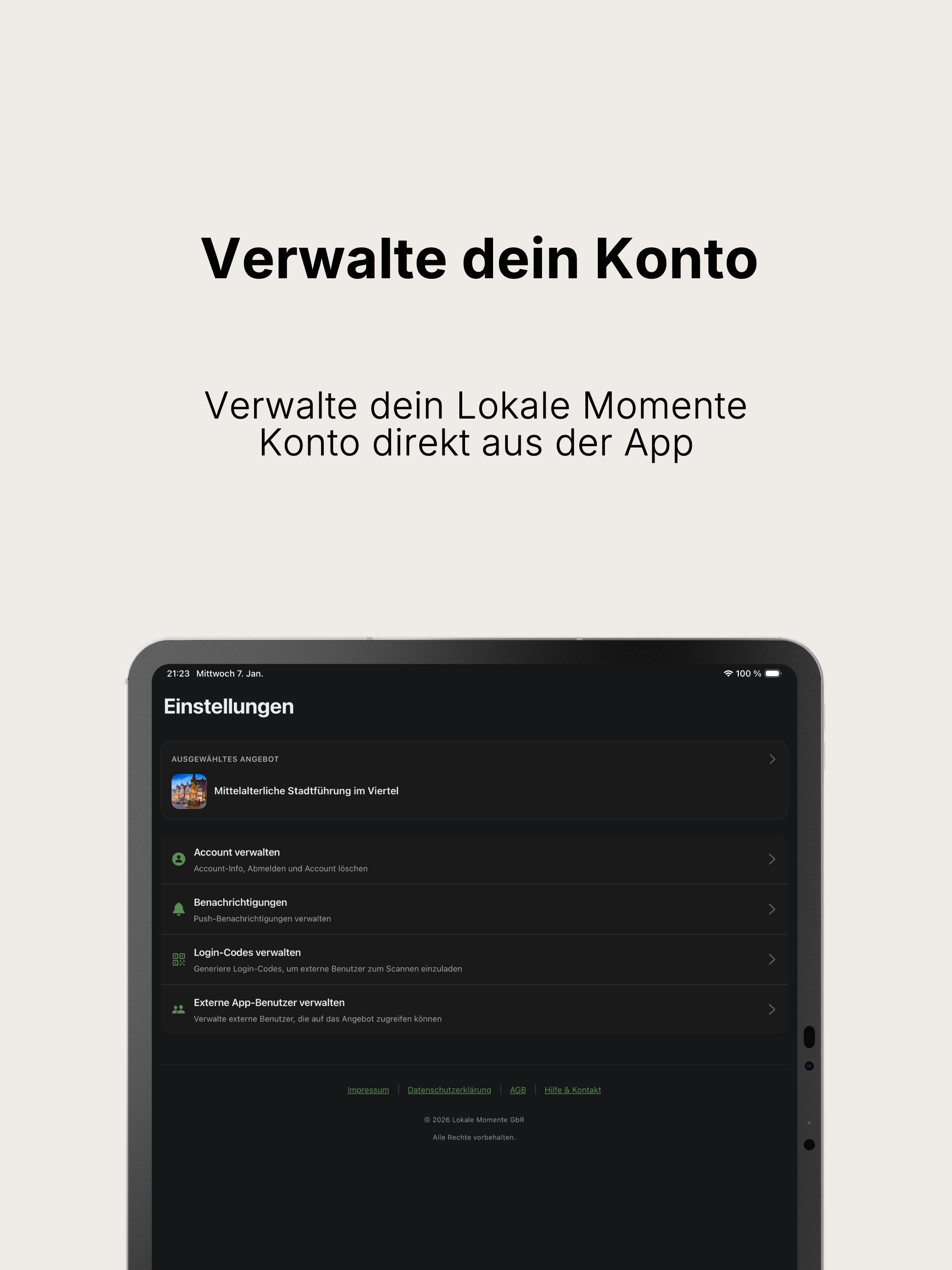 Lokale Momente Scan-App