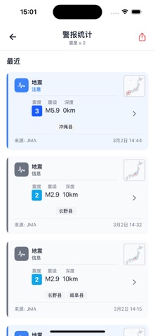 Japan Alerts - 地震速报 screenshot