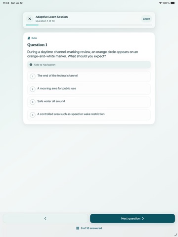 USA National Boater Exam iPad screenshot