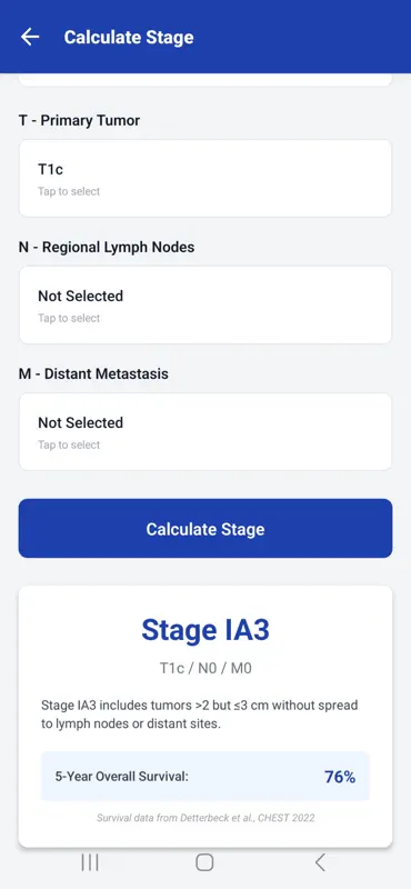 Lung Cancer Staging v9 screenshot 3 of 6