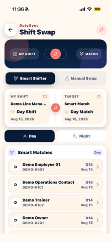 DutySync iPhone screenshot