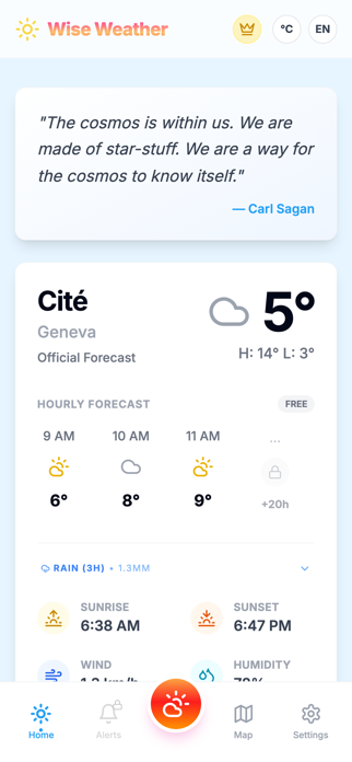 Wise Weather App Screenshot 1 of 1