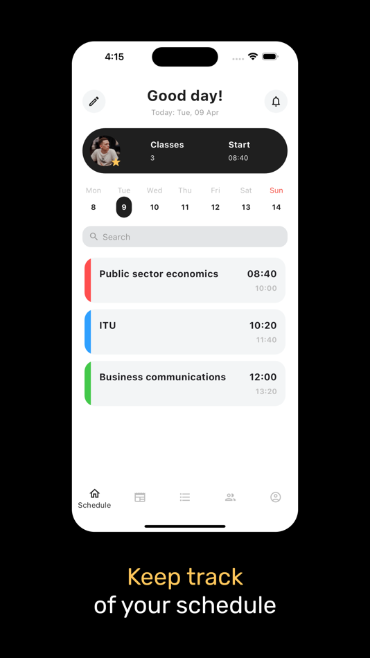 #2. Studuck - Class schedule (iOS) 来自: Victor Shamruk