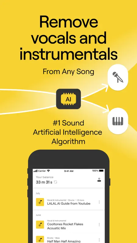LALAL.AI: Vocal Remover screenshot 1 of 4