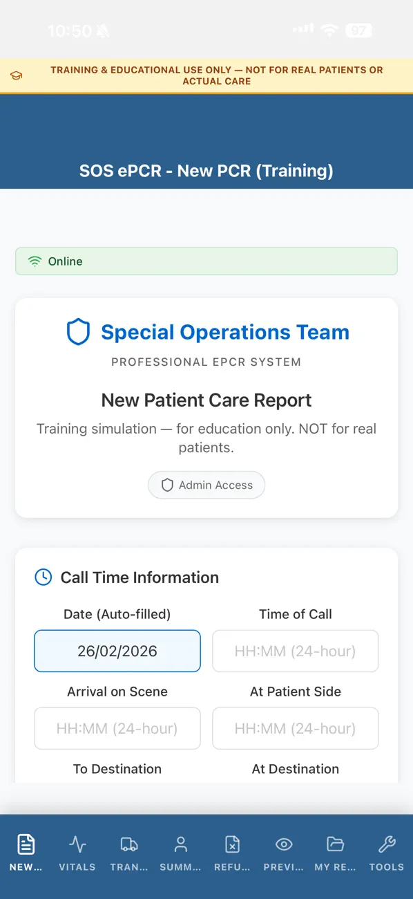 #1. EMS Training Guide (iOS) Ved: Jess Saldaan