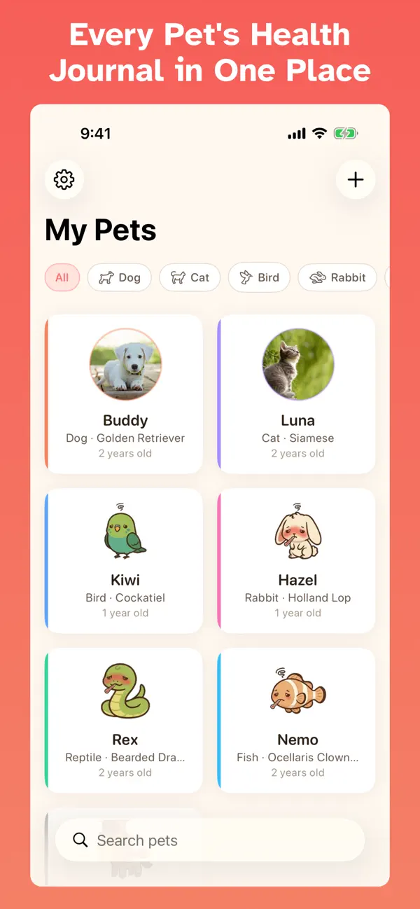 Screenshot #1 pour Pet Health Journal Log: VetKit