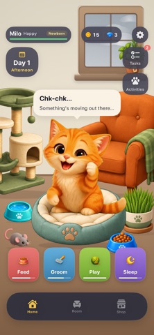 Orange Cat Life Simulator Game screenshot 1