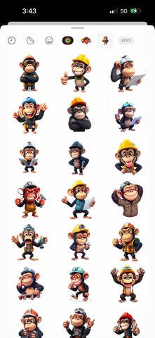 Engineer Chimpanzee Stickers screenshot