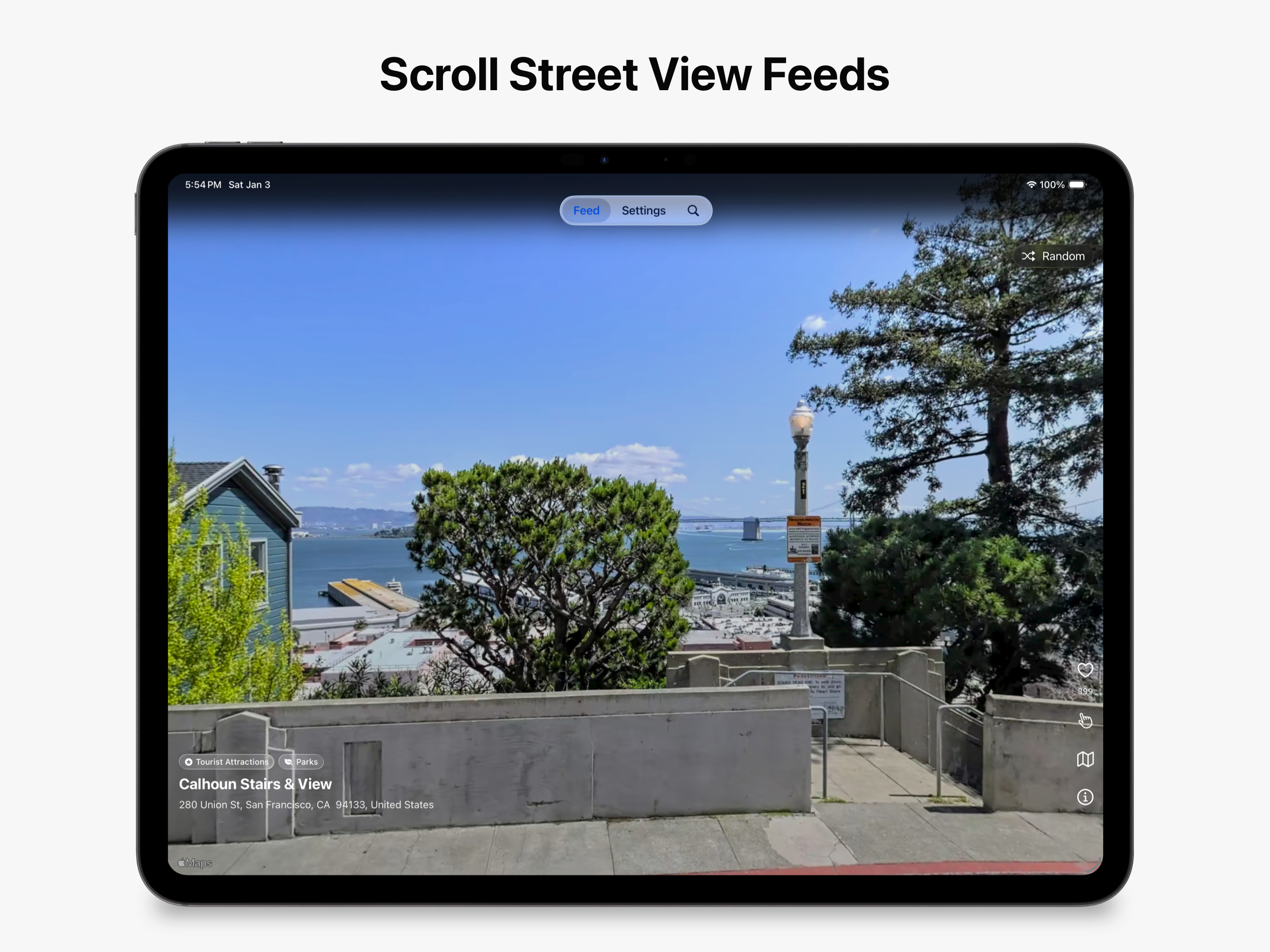 StreetPeek: Street View Feed