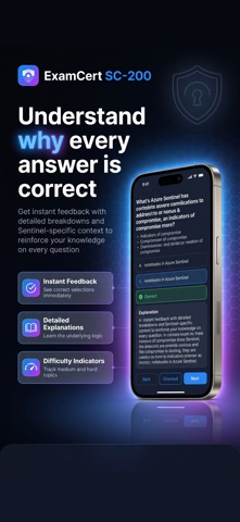 MS SC-200 Prep 2026 ® ExamCert screenshot